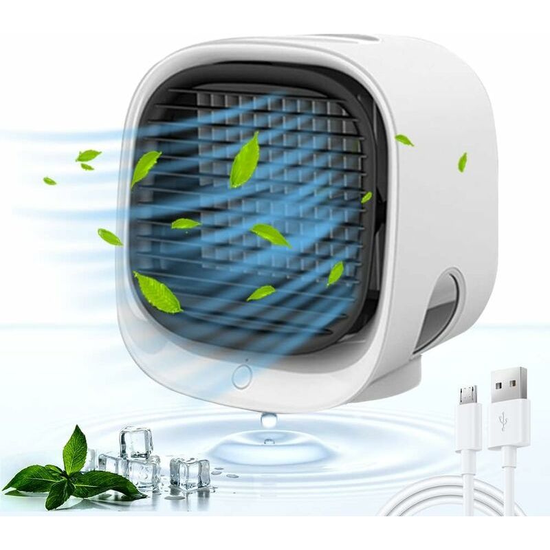Vurahome – Tragbare Klimaanlage, 4-in-1-gerät: Leiser Mini-luftkühler, Luftbefeuchter, Ventilator, Luftreiniger Für Zuhause Und Büro