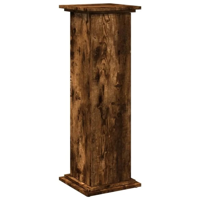 vidaXL Postament mit Stauraum Räuchereiche 31x30x90 cm Holzwerkstoff 854611