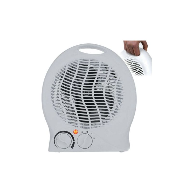 2000-w-badezimmer-heizlüfter – Einstellbarer Thermostat – Energiesparender Eco-modus – Leise Heizung Für Kleine Räume