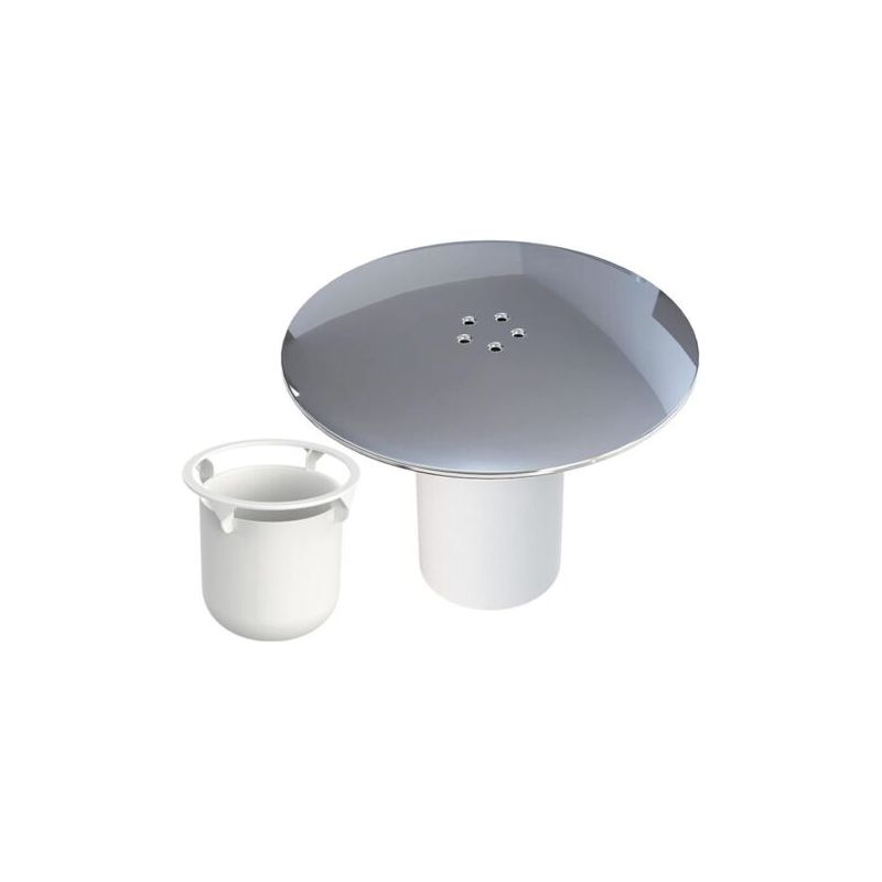 Vurahome - 90-mm-duschablaufabdeckung - Hochleistungsstöpsel Mit Chromoberfläche - Siphon Mit Schnellverschlussbecher - Kompatibel Mit Standardbohrungen