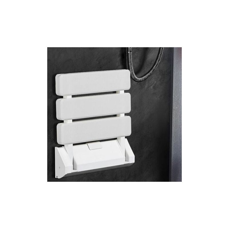 Vurahome – Wandmontierter, Klappbarer Duschsitz – Tragkraft 130 Kg – Konstruktion Aus Abs Und Aluminium – Platzsparende Wandmontage
