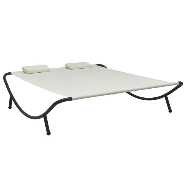 vidaXL Sonnenliege Stoff Creme 48074