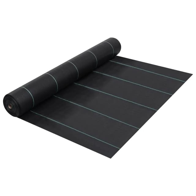 vidaXL Unkrautfolie Schwarz 1x25 m PP 313060