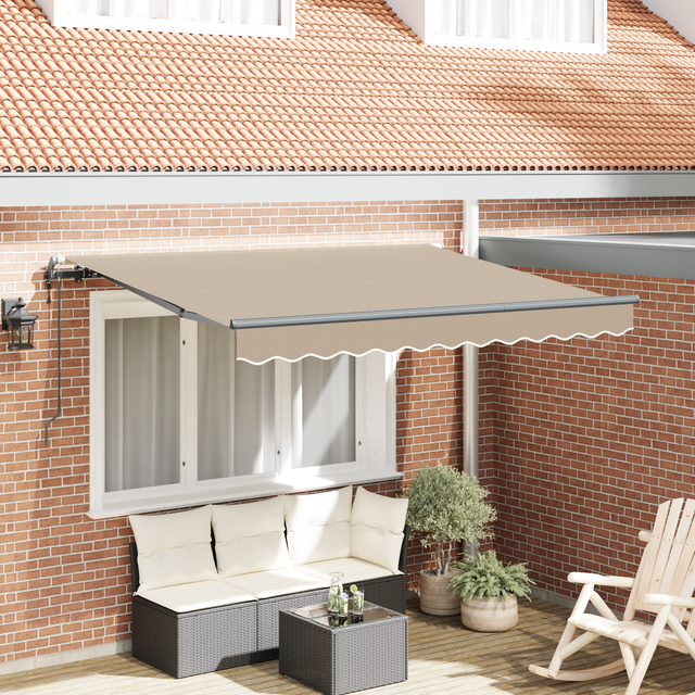 vidaXL Einziehbare Markise Beige 350 x 200 cm Stoff 3329720