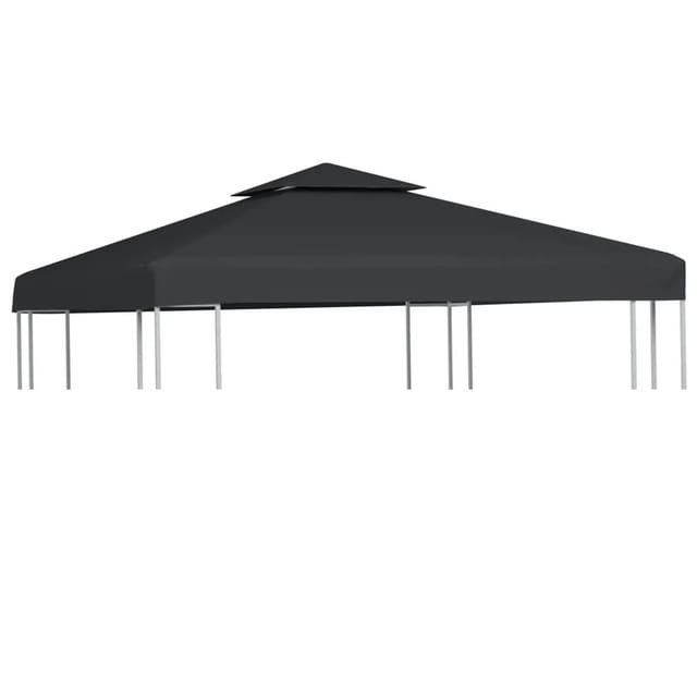 vidaXL Pavillon-Ersatzdach 310 g/m² Dunkelgrau 3x3 m 40878