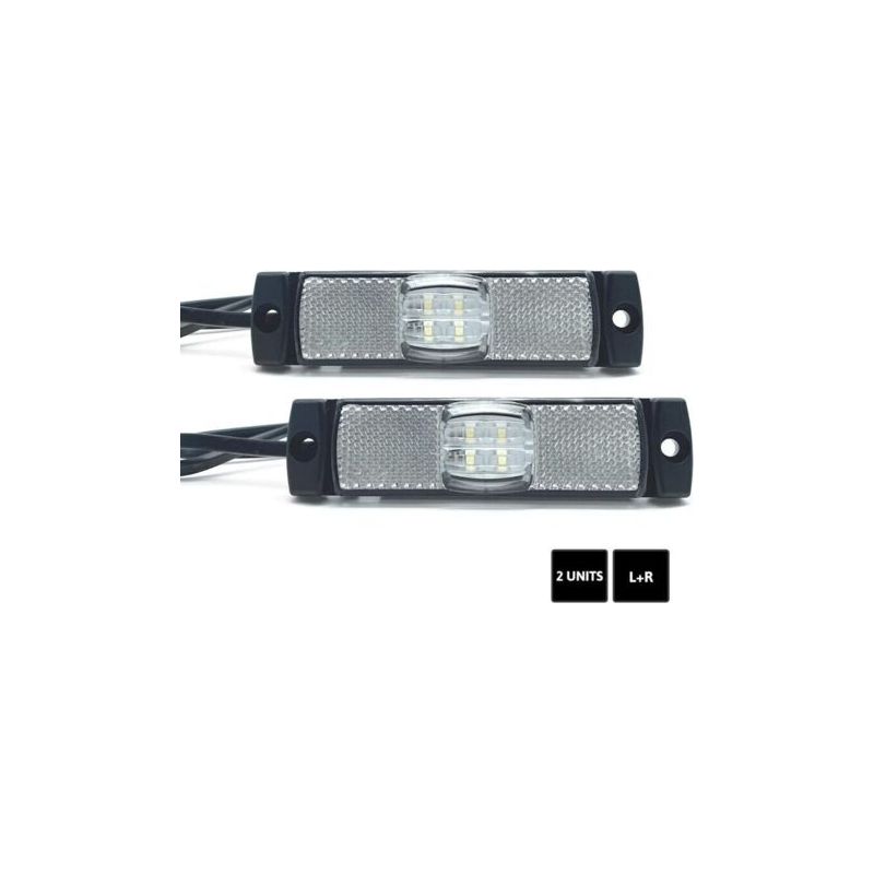 Vurahome – 2er-pack Weiße, Wasserdichte Led-positionsleuchten 12–36 V – Ultrahell, 130 Mm – Stoß- Und Vibrationsfest – E9-geprüft
