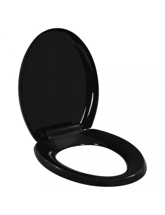 vidaXL Toilettensitz mit Absenkautomatik und Quick-Release Schwarz 145016