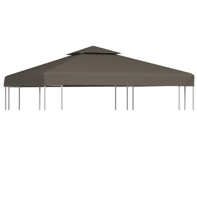vidaXL Pavillon-Dachplane mit Kaminabzug 310 g/m² 3x3 m Taupe 44756