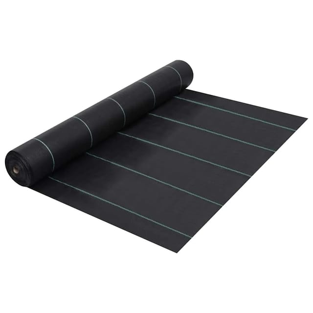 vidaXL Unkrautfolie Schwarz 1x50 m PP 313061