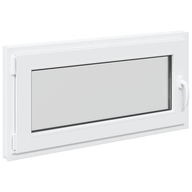 vidaXL Kellerfenster RISOR Weiß 100 x 50 cm PVC und Glas 42047208