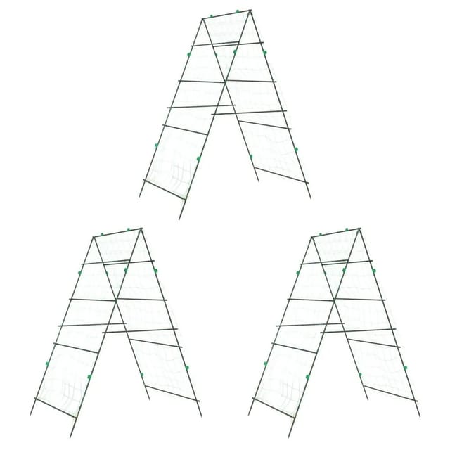 vidaXL Pflanzennetze 3 Stk A-Rahmen Stahl 3281501