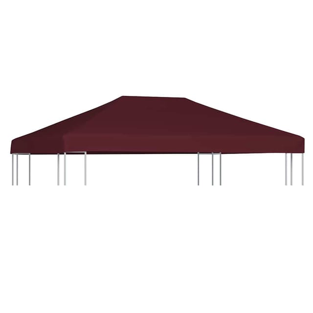 vidaXL Pavillondach 310 g/m² 3x4 m Weinrot 46624