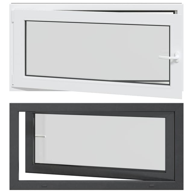 vidaXL Kellerfenster RISOR Anthrazit 120 x 60 cm PVC und Glas 42047344