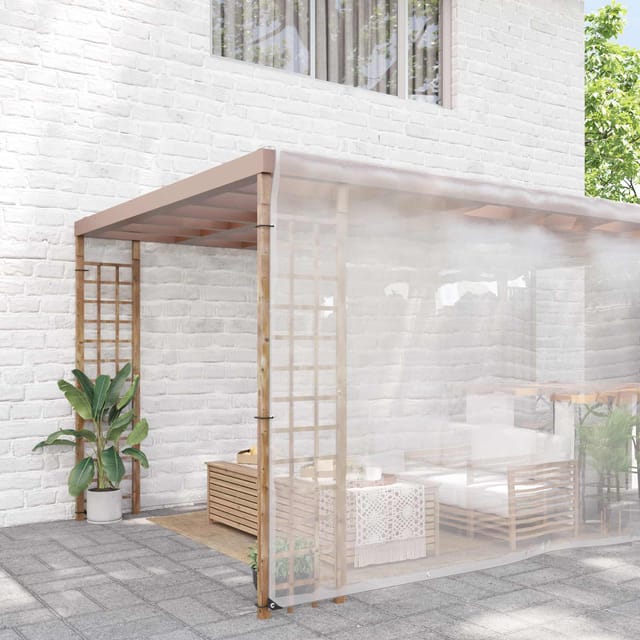 vidaXL Plane mit Ösen Transparent 12 x 12 m Polyethylen 3429297