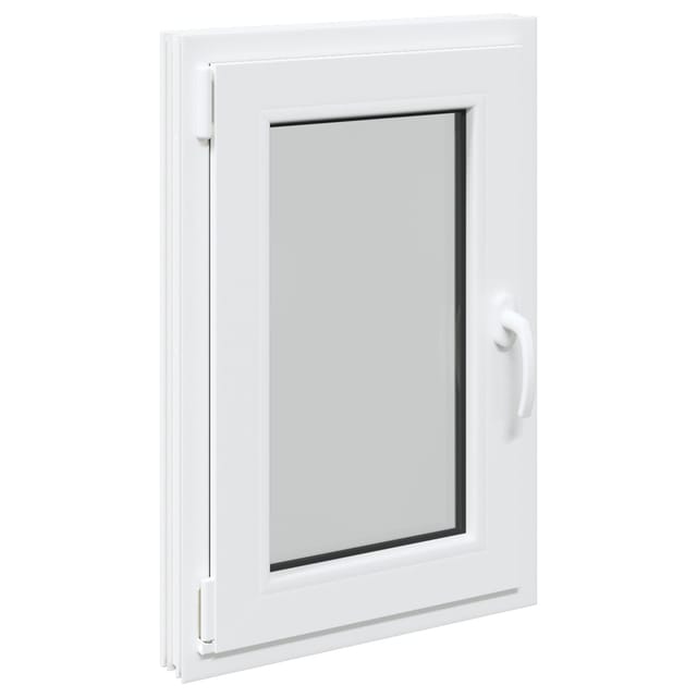 vidaXL Kellerfenster RISOR Weiß 50 x 75 cm PVC und Glas 42047229