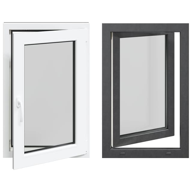 vidaXL Kellerfenster RISOR Anthrazit 60 x 100 cm PVC und Glas 42047277