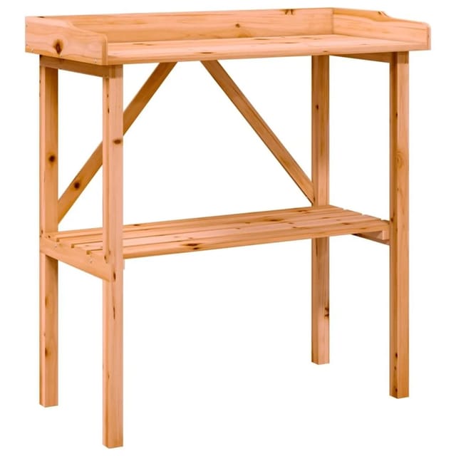 vidaXL Pflanztisch mit Ablage Braun 78x38x82,5 cm Massivholz Tanne 156350