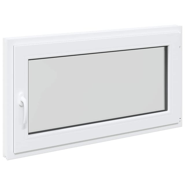 vidaXL Kellerfenster RISOR Weiß 110 x 70 cm PVC und Glas 42047217