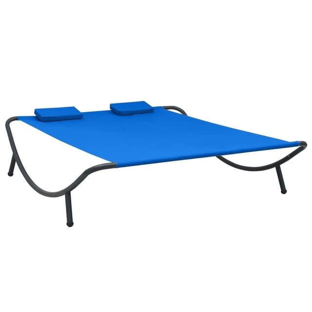 vidaXL Sonnenliege Stoff Blau 313531