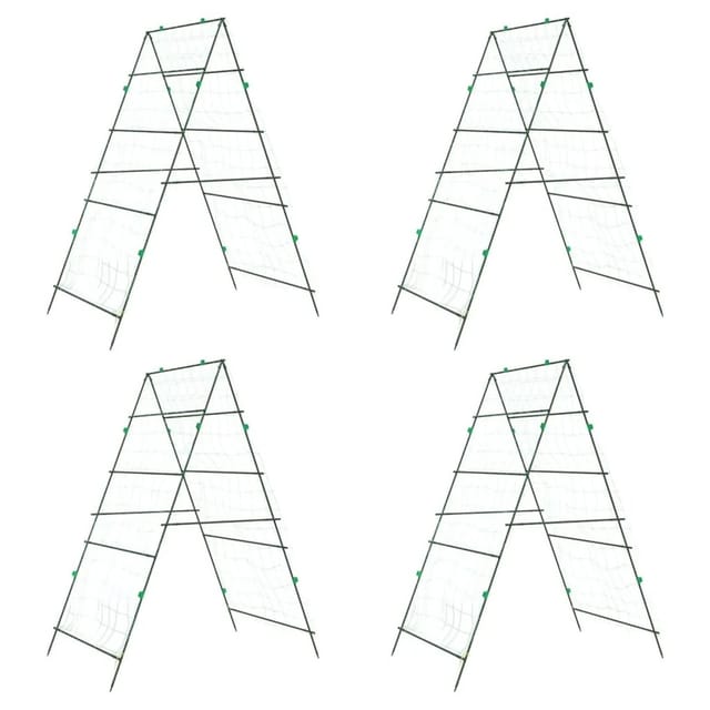vidaXL Pflanzennetze 4 Stk A-Rahmen Stahl 3281505