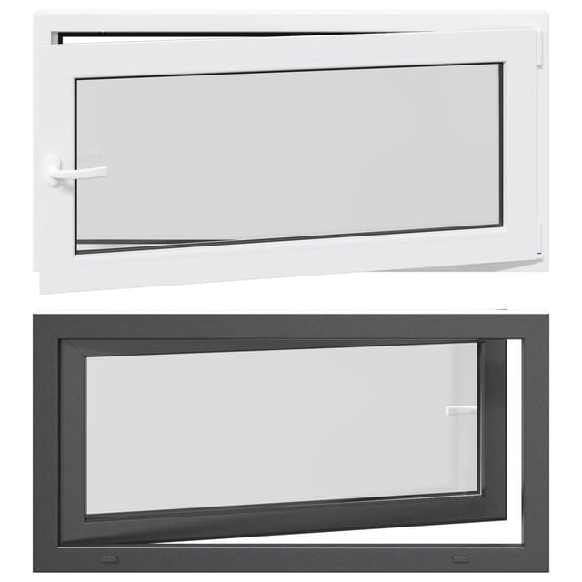 vidaXL Kellerfenster RISOR Anthrazit 120 x 60 cm PVC und Glas 42047302