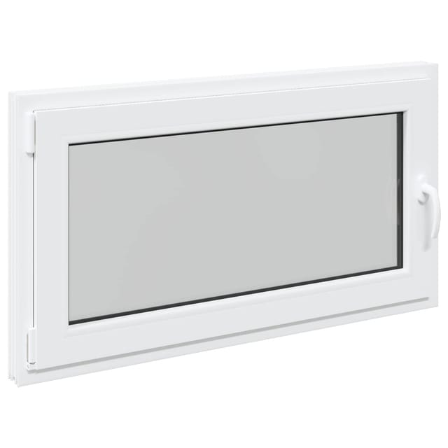 vidaXL Kellerfenster RISOR Weiß 110 x 70 cm PVC und Glas 42047260