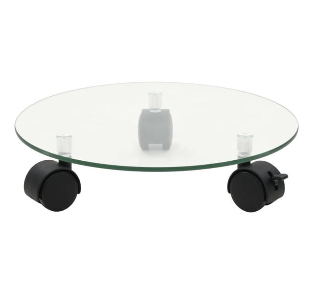 vidaXL Pflanzenroller 4 Stk 28 cm Hartglas Rund 3144028