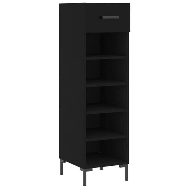 vidaXL Schuhschrank Schwarz 30x35x105 cm Holzwerkstoff 829677