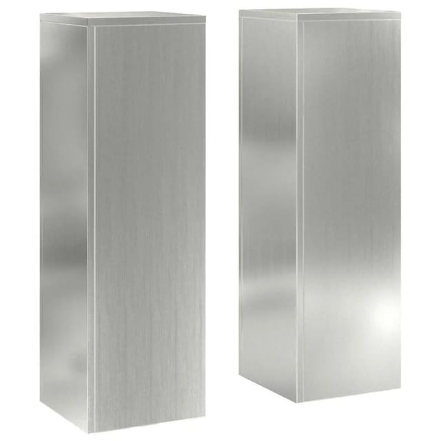 vidaXL Pflanzenständer 2 Stk Silber 24 x 24 x 75 cm Verzinkter Stahl 865825
