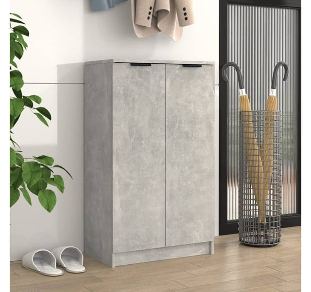 vidaXL Schuhschrank Betongrau 59x35x100,5 cm Holzwerkstoff 811443