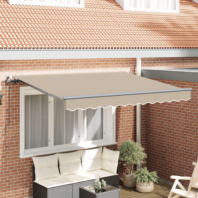 vidaXL Einziehbare Markise Beige 350 x 200 cm Stoff 3329718