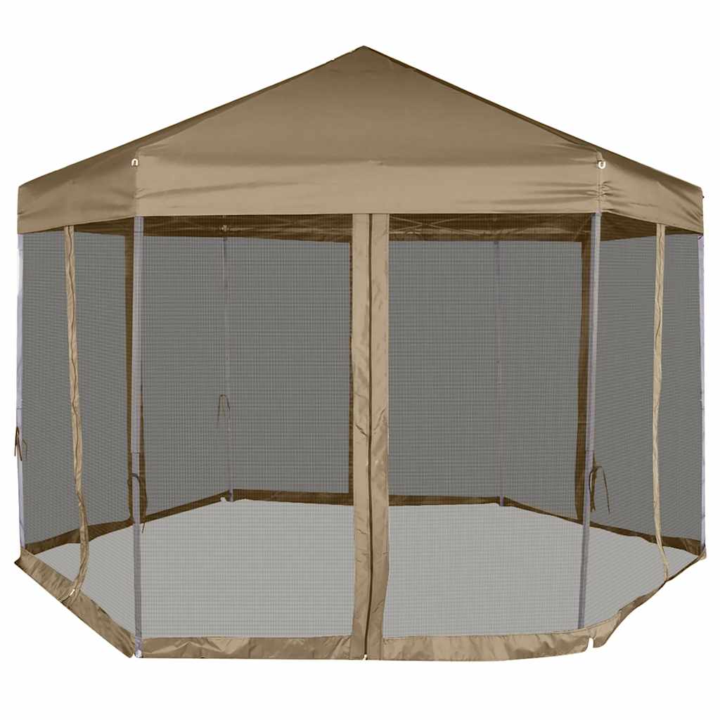 Maison Exclusive - Faltpavillon Mit Seitenwänden Sechseckig 3,6x3
