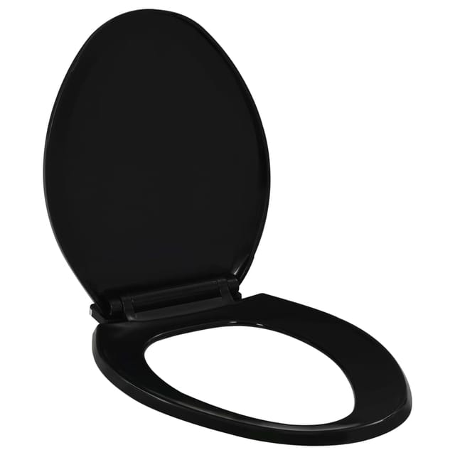 vidaXL Toilettensitz mit Absenkautomatik und Quick-Release Schwarz 145020