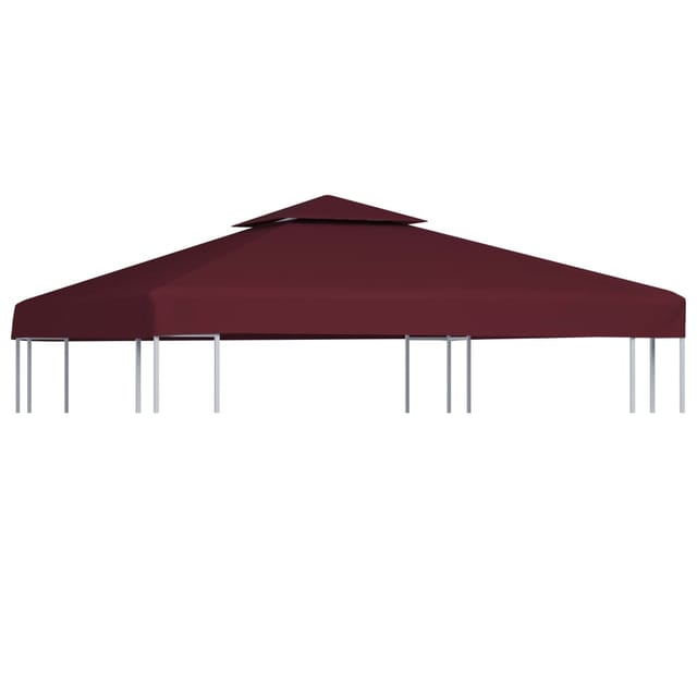 vidaXL Pavillon-Dachplane mit Kaminabzug 310 g/m² 3x3 m Weinrot 44757
