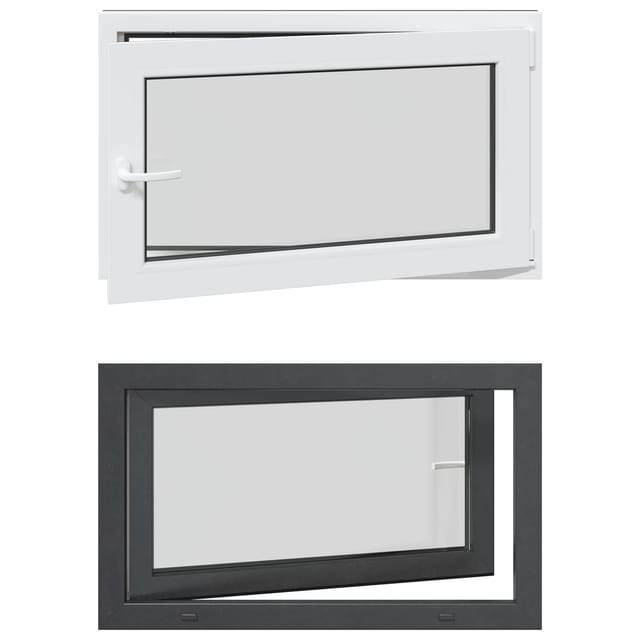 vidaXL Kellerfenster RISOR Anthrazit 100 x 60 cm PVC und Glas 42047333