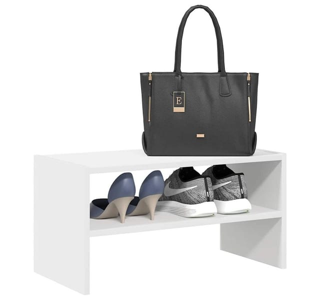 vidaXL Schuhregal Stapelbar Weiß 60x30x30,5 cm 858857