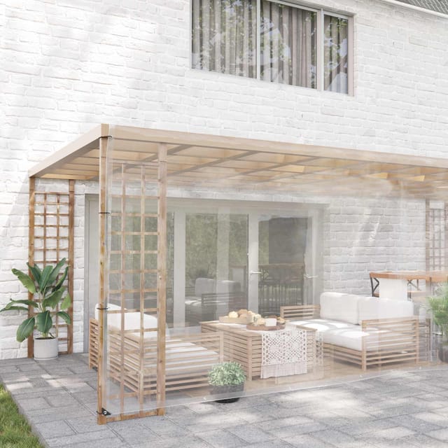 vidaXL Plane Transparent 6 x 12 m PVC 3429365
