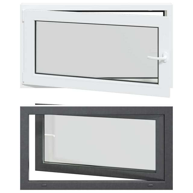 vidaXL Kellerfenster RISOR Anthrazit 110 x 50 cm PVC und Glas 42047297