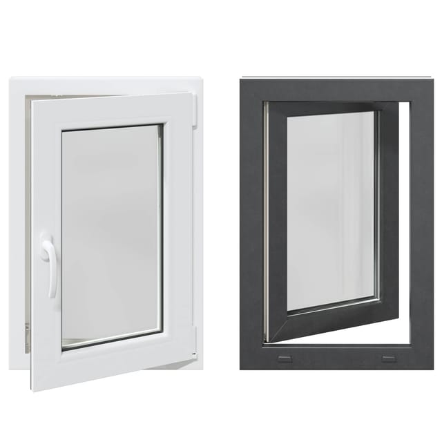 vidaXL Kellerfenster RISOR Anthrazit 50 x 75 cm PVC und Glas 42047269
