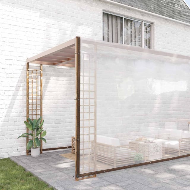 vidaXL Plane mit Ösen Transparent 12 x 12 m Polyethylen 3429334