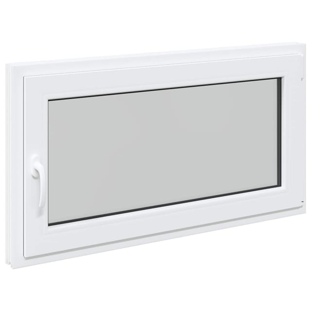 vidaXL Kellerfenster RISOR Weiß 110 x 60 cm PVC und Glas 42047257