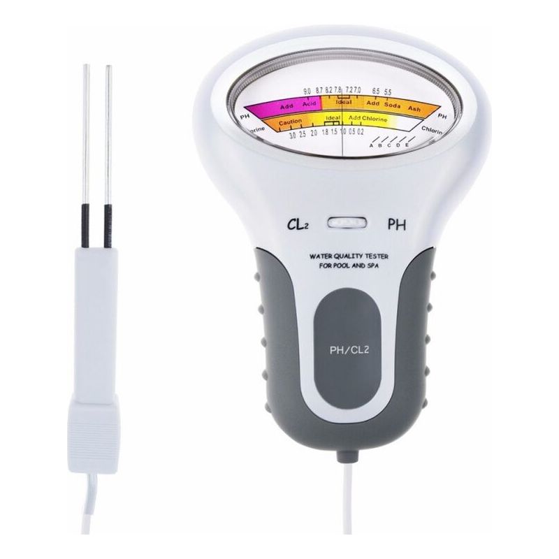 Vurahome – Ph- Und Chlormessgerät, 2-in-1-wasserqualitätsmessgerät Für Schwimmbäder, Whirlpools, Aquarien Und Pools. Elektronisches Ph-meter, Tragbares Chlormessgerät, Hochpräzises Ph-meter.