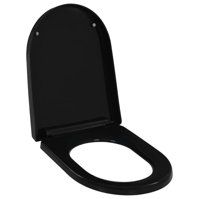 vidaXL Toilettensitz mit Absenkautomatik und Quick-Release Schwarz 145023