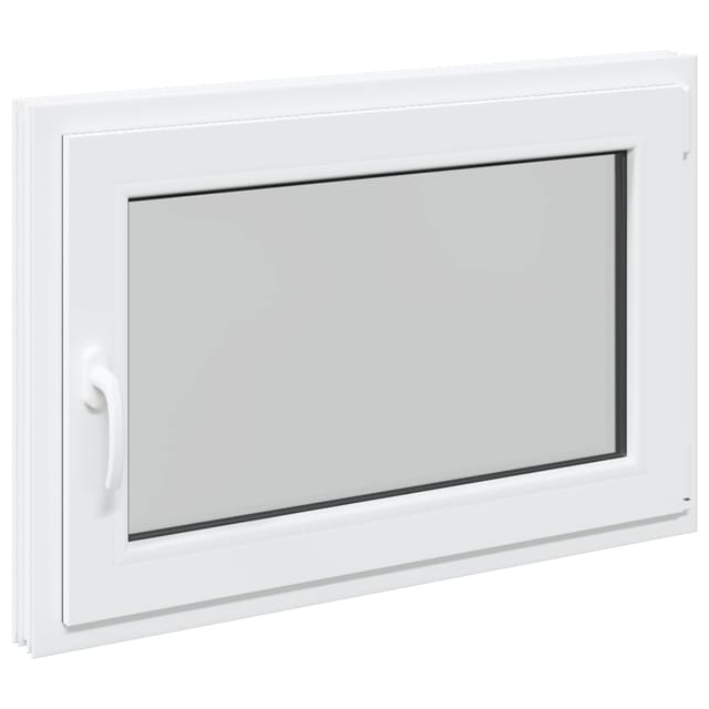 vidaXL Kellerfenster RISOR Weiß 90 x 70 cm PVC und Glas 42047248