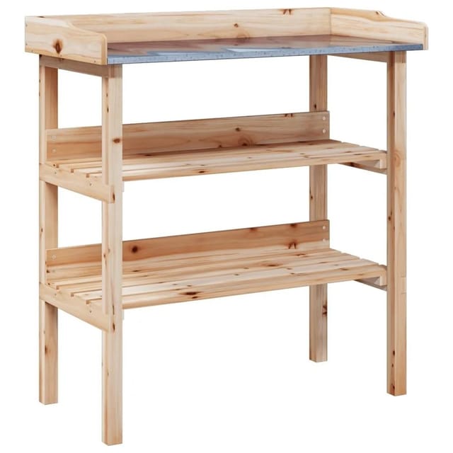 vidaXL Pflanztisch mit Ablagen 78x38x82,5 cm Massivholz Tanne 156352