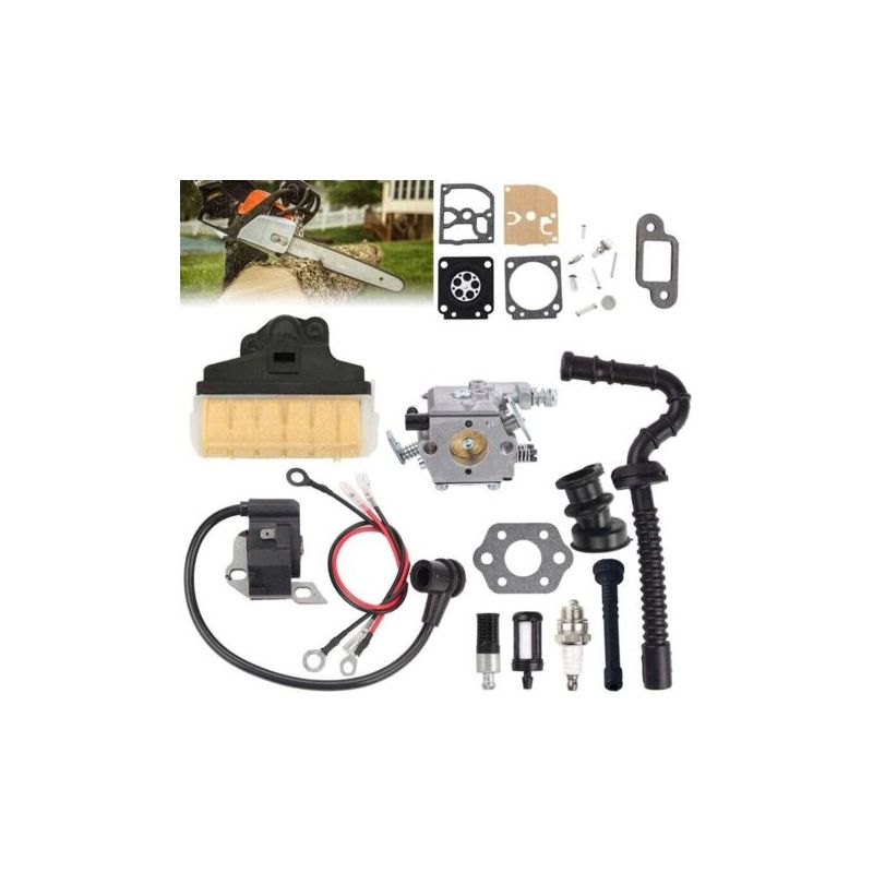 Vurahome - Vergaser Für Stihl 021 023 025 Ms210 Ms230 Ms250 Kettensägen Mit 1123 160 1650 Luftfilter, Zündspule, Kraftstoffleitung, Wartungssatz, Ersetzt Walbro Wt286