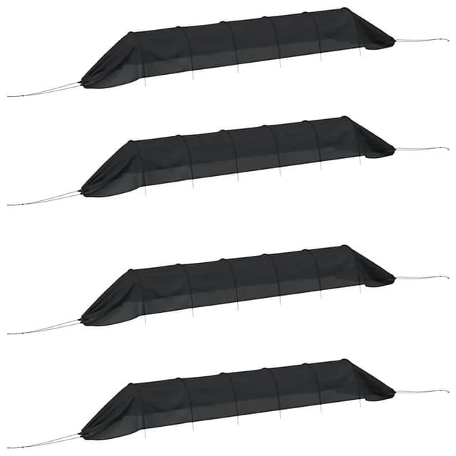 vidaXL Netztunnel 4 Stk Schwarz Stahl und Polyethylen 3281504