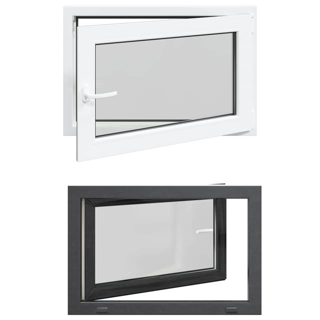 vidaXL Kellerfenster RISOR Anthrazit 90 x 50 cm PVC und Glas 42047286