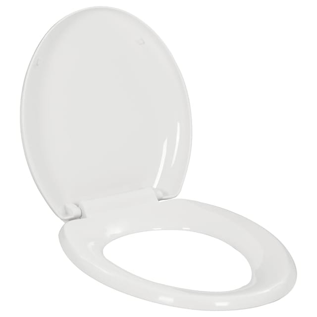 vidaXL Toilettensitz mit Absenkautomatik und Quick-Release-Design Weiß 145015