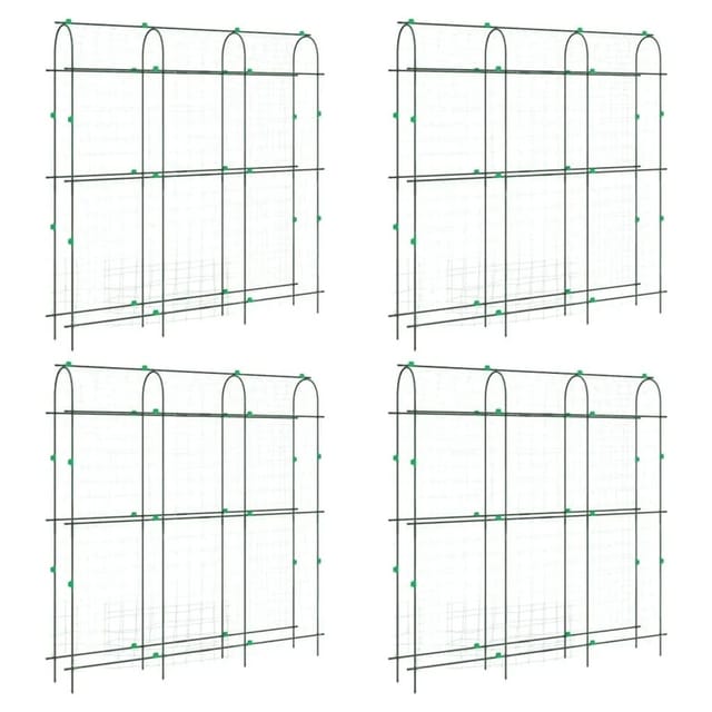vidaXL Pflanzennetze 4 Stk U-Rahmen Stahl 3281506